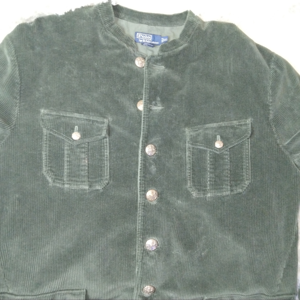 Polo Ralph Lauren Green Corduroy Military Hunting Jacket Coat Size XXL - Picture 9 of 16